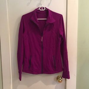 A bright purple LuluLemon zip up.